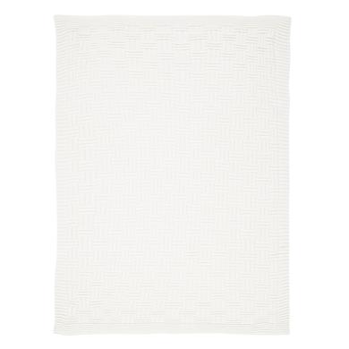 Alvi Strikket tæppe hvid 75 x 100 cm