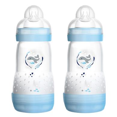 MAM Babyflasche Easy Start Anti-Colic blau 320 ml 4+ Monate, im Doppelpack