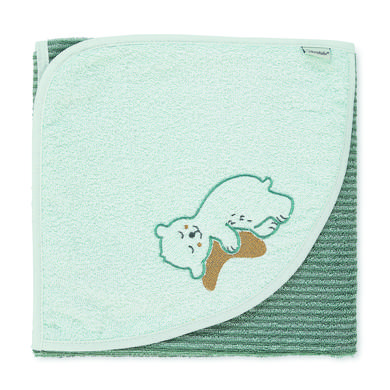 Sterntaler Badehåndklæde med hætte Ben medium grøn 80 x 80 cm