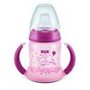 NUK Trinklernflasche First Choice⁺ Glow in the Dark Girl, 150 ml in rosa
