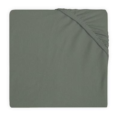 jollein Lenzuolo in jersey con angoli per materasso box , ash green 75 x 95 cm