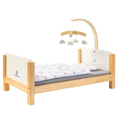 MUSTERKIND® PUPPENBETT- Barlia - weiß/natur