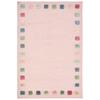 LIVONE barneteppe FARGEGRENS rosa / multi 100x160 cm