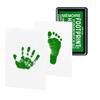 kiinda Stempelkussen babyhandje en voetafdruk, in groen