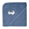 WÖRNER SÜDFROTTIER Asciugamano da bagno con cappuccio blu zebrato blu scuro 100 x 100 cm 