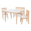 kindsgard Set tavolino e sedie per bambini, 4 pezzi, snakkermat  legno/bianco