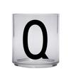 Design letters personalisiertes Trinkglas für Kinder Buchstabe Q