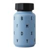 Design letters Termisk flaske med halm 330 ml i blått