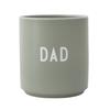 Design letters Porzellanbecher Favourite Cups mit Lasergravur in grün DAD
