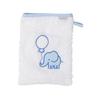 Playshoes  Guanto di lavaggio in spugna elefante bianco-blu
