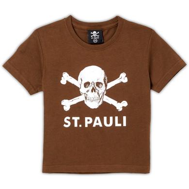 St. Pauli T-shirt til børn kranium brun