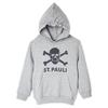 St. Pauli kinder hoodie doodshoofd grijs