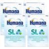 Humana Spezialnahrung SL Expert Sine Lacte bei Kuhmilchunverträglichkeit durch Laktoseintoleranz, Galaktosämie oder Kuhmilchproteinallergie 4 X 600 g von Geburt an