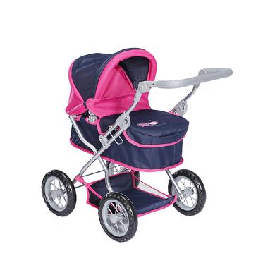 knorr® toys carrozzina per bambole First flying heart s navy/pink