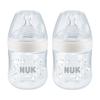 NUK Babyflasche Nature Sense, Temperature Control, 150ml in weiß im Doppelpack 