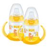NUK Butelka do picia First Choice + z temperaturą Control , 150ml w kolorze żółtym w podwójnym opakowaniu