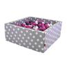 knorr® toys  Piscina de bolas Grey white stars con 100 bolas creme/grey/pink
