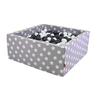 knorr® toys palla da bagno morbida quadrata - Grigio white stars incluso 100 palle crema/grigio/grigio