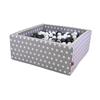 knorr® legetøj bold badekugle blød firkant - Grå white prikker med 100 kugler grå/creme