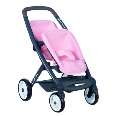 Spielzeug/Puppen: Smoby Smoby Quinny Zwillings-Sportpuppenwagen rosa/grau