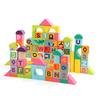Top B right   Toys® Wooden Building Blocks Numbers &amp; Letters - 100 pezzi.