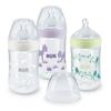 NUK Babyflaske Nature Sense Girl 3-pack, med temperatur Control , i lilla 