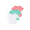 s. Olive r T-shirt 3-pack white / petrol /pink