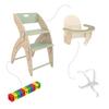 QuarttoLino® Chaise haute enfant évolutive Mini bois vert