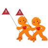 BEACHTREKKER Mannequin signalisation routière enfants Streetbuddy lot de 2, orange