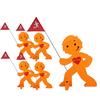 BEACHTREKKER Streetbuddy Warnfigur für mehr Kindersicherheit - orange 5er Set