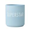 Design Letters Favorite Cups, Porzellanbecher mit Lasergravur, blau, 250 ml