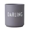 Design Letters Favorite Cups, Porzellanbecher, grau, 250 ml