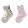 Sterntaler ABS sokken dubbelpak kat lichtgrijs