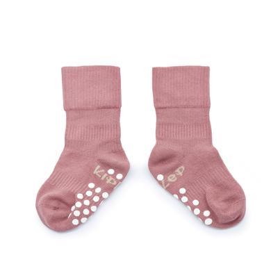 KipKep Stay-On sokker skridsikre Dusty Clay Organic 12 - 18 måneder