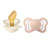 BIBS Soother Couture Ivory / Blush Latex 6-36 mesi, 2 pezzi.