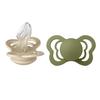 BIBS Soother Couture Olive / Vanilla Silicone 6-36 månader, 2 st.