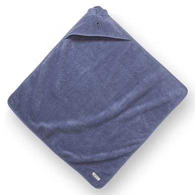 LITTLE Badehåndklæde med hætte 80x80 cm bjørn brugt blå