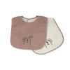 Be Be Be 's Collection Muslin Velcro Bib 2-Pack Old Pink