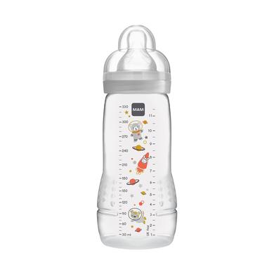 MAM Babyflasche Easy Active blau 330 ml ab 4+ Monaten, Weltall grau