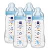 MAM Butelki dla niemowląt Easy Active ™ 330 ml, Space 4 sztuki niebieska 