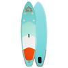 HOMCOM Aufblasbares Surfbrett mit Paddel grün, orange, weiß