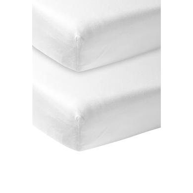 Meyco Jersey-spændelagen 2-pak 40 x 80 cm hvid