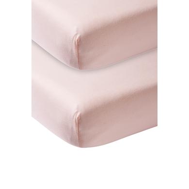 Meyco Jersey-spændelagen 2-pak 40 x 80 cm lyserødt