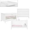 Bopita Babyværelse Corsica 2-delt 70 x 140 cm konvertibel hvid med pusleplads