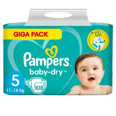 Image of Pampers Baby Dry, Gr.5 Junior , 11-16kg, Giga Pack (1x 108 luiers) 