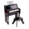 Hape Piano met verlichte toetsen en kruk, zwart