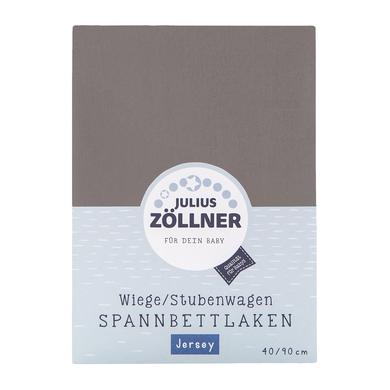 JULIUS ZÖLLNER Fitted sheet Jersey anthracite 40 x 90 cm