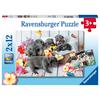 Ravensburger Puzzle 2x12 dílků - Malé chlupaté kuličky