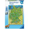 Ravensburger Puslespil XXL 100 brikker - Farverigt kort over Tyskland