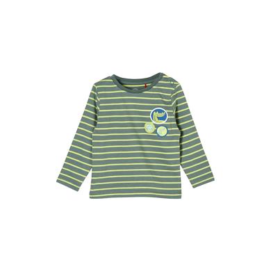 s. Olive r Langærmet skjorte med skrift print grøn